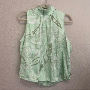NWT INC Concepts Pastel Green Paisley Halter Top XXL